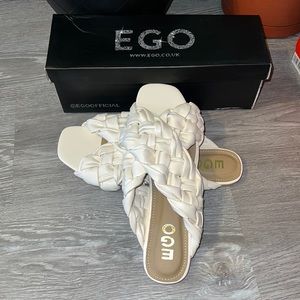 Addison Caged Flat  Slider Sandal